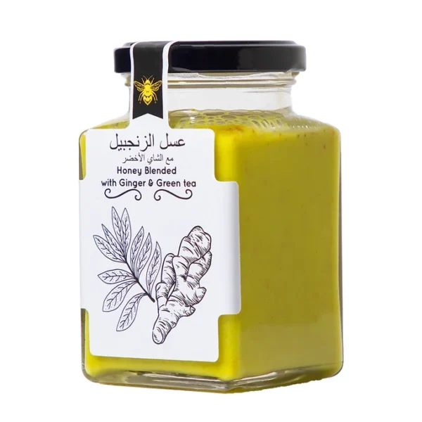 Honey with Ginger & Green Tea 300g – Digestion, Immunity & Weight